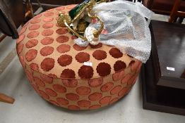 A modern footstool, approx. diameter 80cm