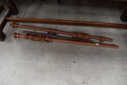 A selection of curtain rails or poles