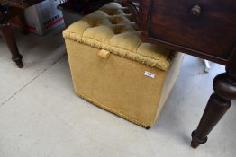 A plush button topped bedding box