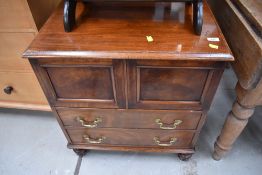 A 19th Century mahogany commode, designed as two drawer cabinet, width approx. 64cm