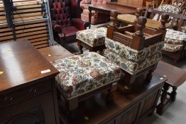 A set of four matching foot stools by Old Charm