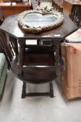 Two mid to late 02th Century dark stained occasional tables