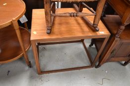 A vintage teak occasional table, been part of a cube nest