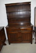 A traditional farm house style oak kitchen dresser or side board