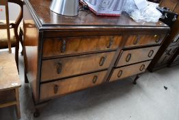 An Edwardian desing chest of three over three drawers