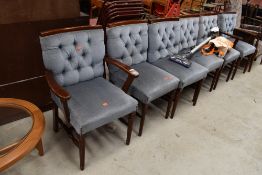 A set of six (four plus two) vintage dralon dining chairs