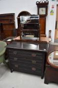 A Victorian dark stained dressing table