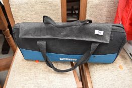 An Erbauer reciprocating saw, with case