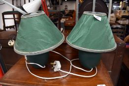 A pair of modern table lamps