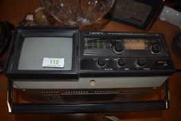 A portable Crown television and radio set