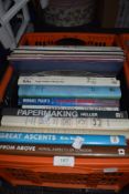A selection of books, including geographical interest and similar.