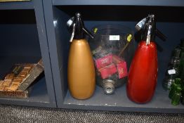 Two retro BOC soda canisters and similar.