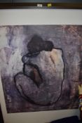 A large framed and mounted Picasso print.