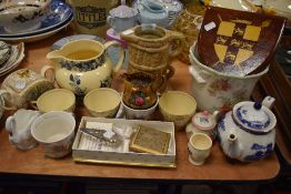 An assortment of vintage and retro ceramics including Wedgewood jug, cups,planter,jugs and more,