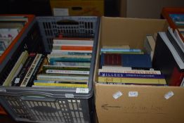 Books. Two cartons. Softback miscellany and antique reference. (50)