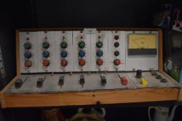 A homemade mixing desk.