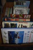 A box of books relating to toys, model making and also some childrens story books.