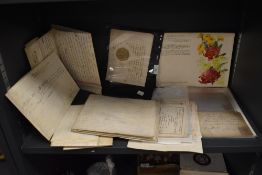 A Large assortment of deeds and documents on vellum dating back to 1717 ,signed by Samuel Robinson