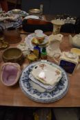 A selection of ceramics including hand decorated Noritake and local interest studio pottery by Don