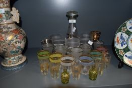 A selection of fine 1920's and earlier cocktail and spirit glasses