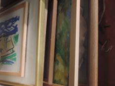 Twelve pictures, Michael Jenkins, inc screen print, field patterns, signed and dated (20)03, 23 x