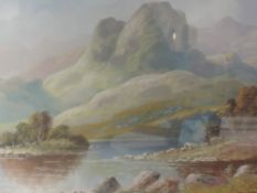 A pair of gouache paintings, H T Watson, Killarney lake, signed, 25 x 38cm, framed and glazed