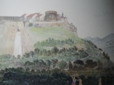 A watercolour, attributed to Major General John Brownrigg Bellasis, Parc locq, aqua, dated (18)90,
