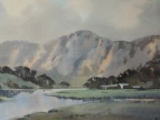 A watercolour, E J W Prior, River Brathay, Ambleside, signed, 18 x 27cm, framed and glazed