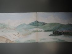 A watercolour, attributed to Major General John Brownrigg Bellasis, Gorge at Nulgarre and sanatorium
