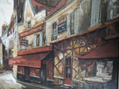 An oil painting, J Daford, Paris street scene,, indistinctly signed and dated, (19)64, 58 x 91cm,