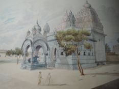 A watercolour, attributed to Major General John Brownrigg Bellasis, Baramutec, N W India, 34 x 44cm