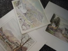 Three watercolours, Neil Taylor, Bleatarn Cottage, signed, 20 x 25cm, Troutbeck, signed, 16 x