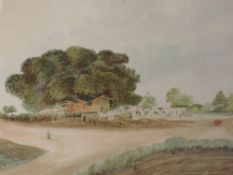 A watercolour, attributed to Major General John Brownrigg Bellasis, Indian landscape, 34 x 44cm,