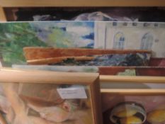 Fourteen pictures, Michael Jenkins, inc acrylic, Ashia, 26 x 34cm