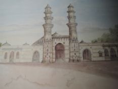 A watercolour, JBB, attributed to Major General John Brownrigg Bellasis, Beebe Maurzim, Kajpoor near