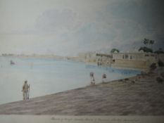A watercolour, attributed to Major General John Brownrigg Bellasis, Ruins at Kings country house and