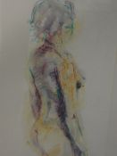 A watercolour and pastel, M Jenkins, nude study, signed and dated (20)02, 65 x28cm, framed and