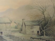 A watercolour, Neil Taylor, Thrang Troutbeck, attributed verso, 33 x 46cm, framed and glazed