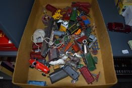 A small collection of Britains lead Zoo and Farm animals, similar drivers and accessories, Cresent