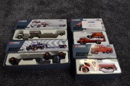 Four Corgi Heavy Haulage diecasts, Siddle C Cook 17501, Wynns 31006, Wrekin 16701 and GC Munton