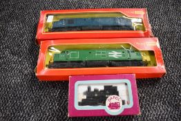 Two Triang 00 gauge Co-Co Type 3 Diesel Locomotives both R751 along with a Dapol 00 gauge 0-4-0