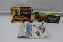 A Corgi diecast, James Bond Austin Martin DB5, in gold with red interior, ejector seat in working