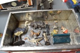 Ten John Hill & Co, Britains and similar Lead figures, animals and accessorise including Cadburys