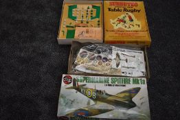 A Airfix 1:24 scale plastic kit, Supermarine Spitfire MK 1a, appears unmade, in original box along