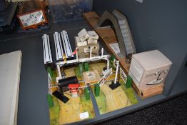 A selection of TTR and Hornby 00 gauge accessories and rolling stock including Bakelite Wheels,