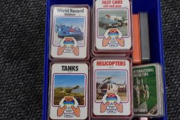 A collection of Twenty Five Top Trumps card games including Tanks, Warships, Helicopters World Class