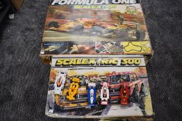 Two late 20th century Scalextric sets, Formula One C853 and 300 C534, both boxed along with five