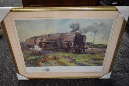 A Framed Print after Terence Cuneo, Autumn Of Steam, numbered 307/850