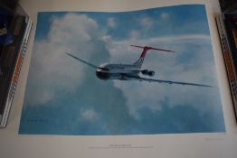 Four Prints after Edmund Miller, Aviation interest
