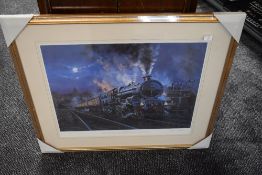 A Framed Print after John Austin, Night Arrival, bearing signature to mount and numbered 22/600